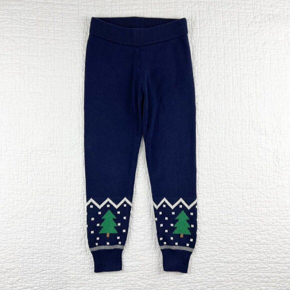 Hanna Andersson Tannenbaum Sweater Leggings In Navy - Picture 2 of 9